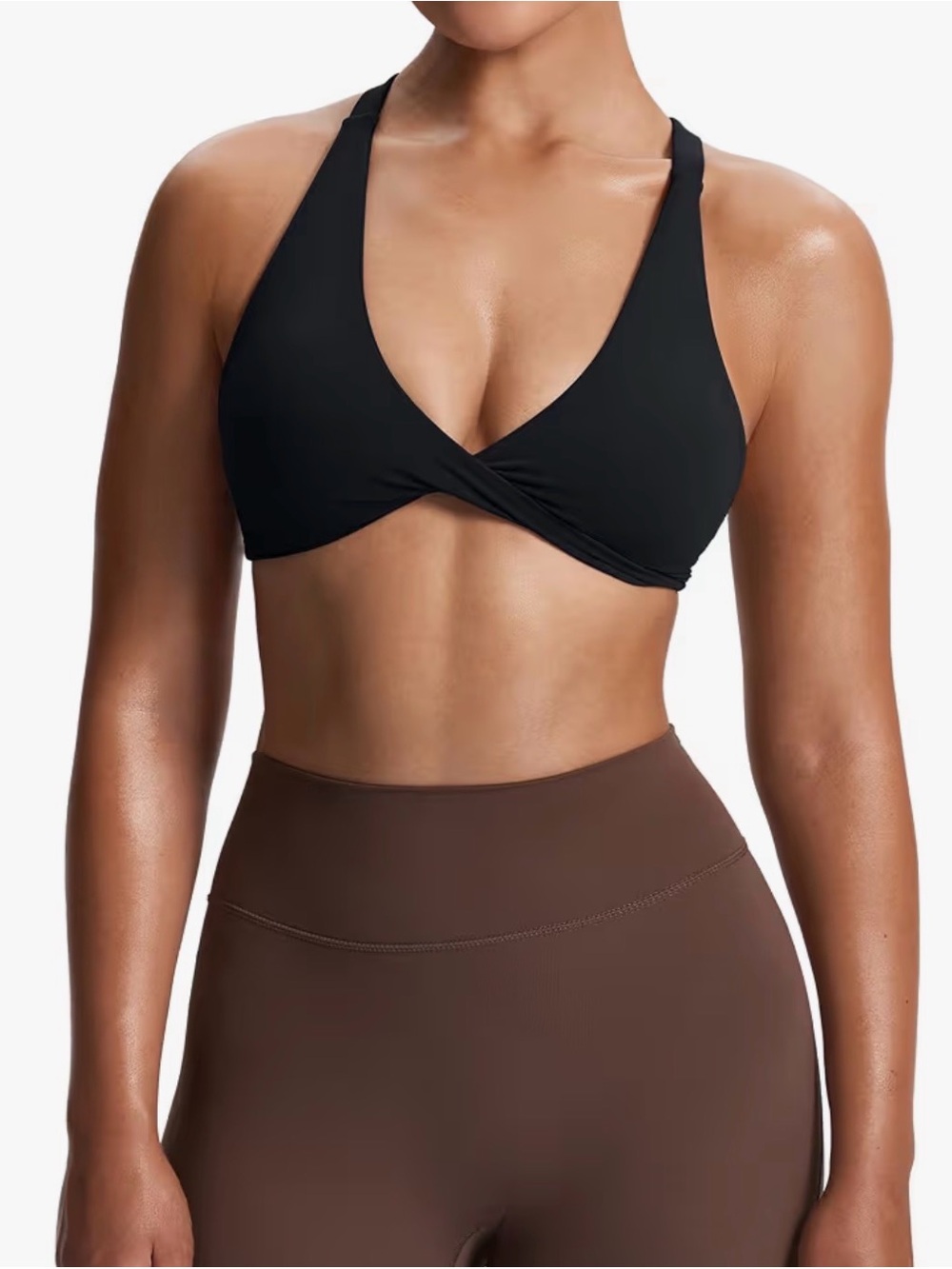 High-Waist Athletic Shorts in Brown – Women’s Performance Shorts